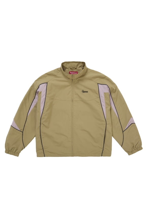 Men's Contrast Piping Track Jacket Tan, from StockX