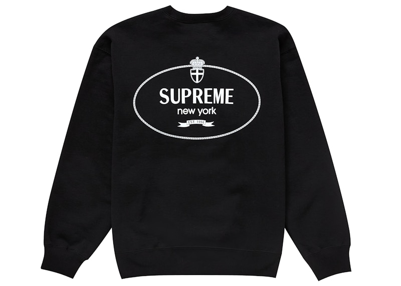 Supreme Men's Crest Crewneck (FW24) Black, from StockX Supreme Men's Crest Crewneck (FW24) Black, from StockX