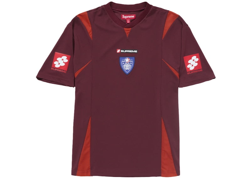 Supreme Men's Crest Soccer Jersey Maroon, from StockX