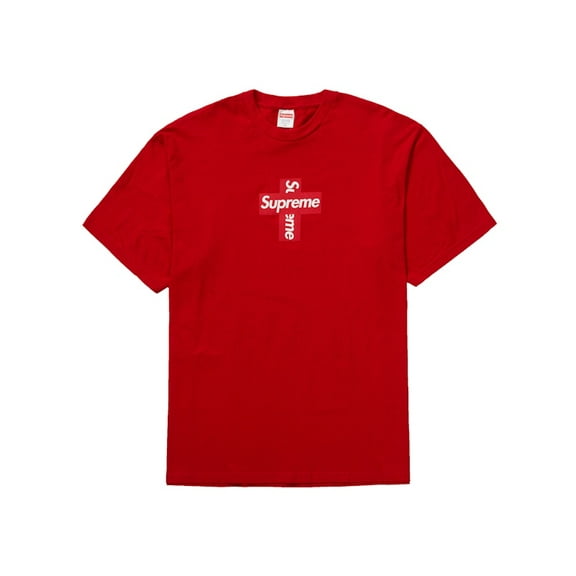 Supreme Men's Cross Box Logo Tee Red, from StockX
