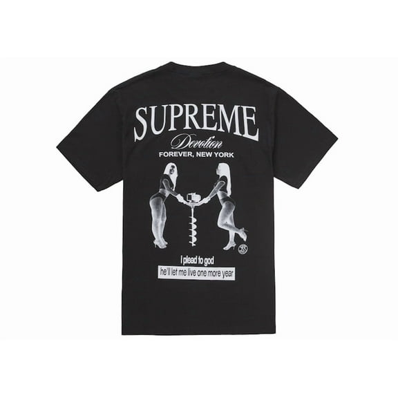 Supreme Men's Devotion Tee Black, from StockX