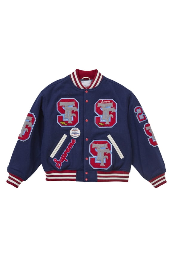 Men's Drill Team Varsity Jacket Navy, from StockX