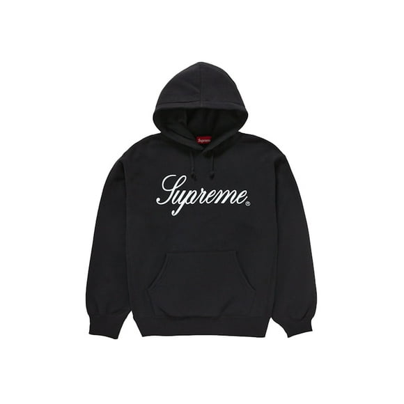Men's Embroidered Script Hooded Sweatshirt Black, from StockX