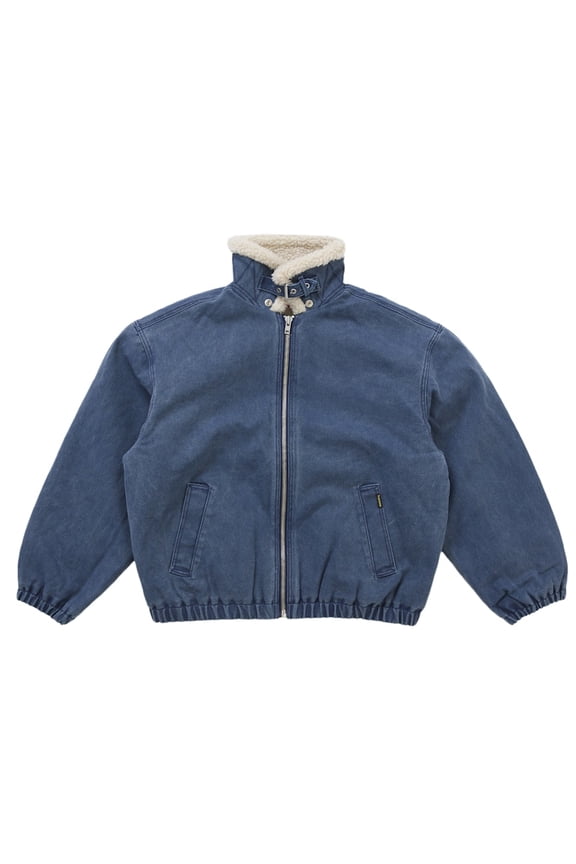 Men's Faux Sherling Lined Bomber Jacket (FW25) Navy, from StockX