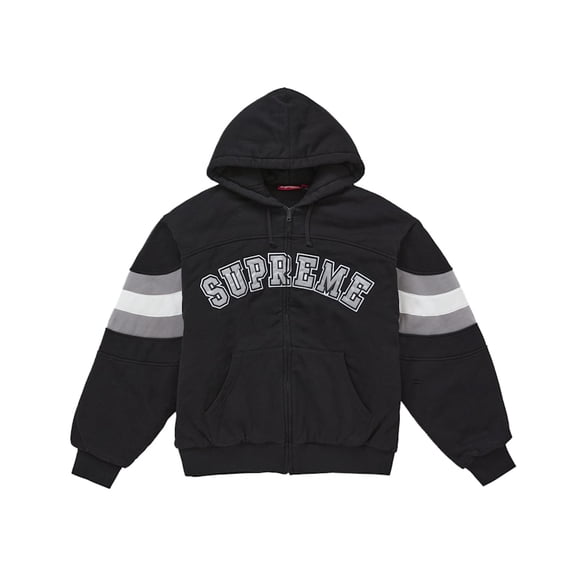 Supreme Men's Filled Zip Up Hooded Sweatshirt Black, from StockX