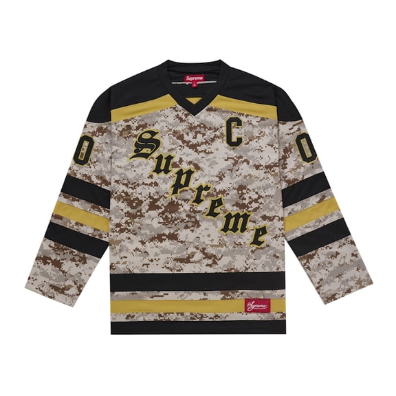 Supreme Men's Fire & Ice Hockey Jersey Digital Camo, from StockX