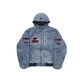 thumbnail image 1 of Supreme Men's Fox Racing Hooded Work Jacket Denim, from StockX, 1 of 4