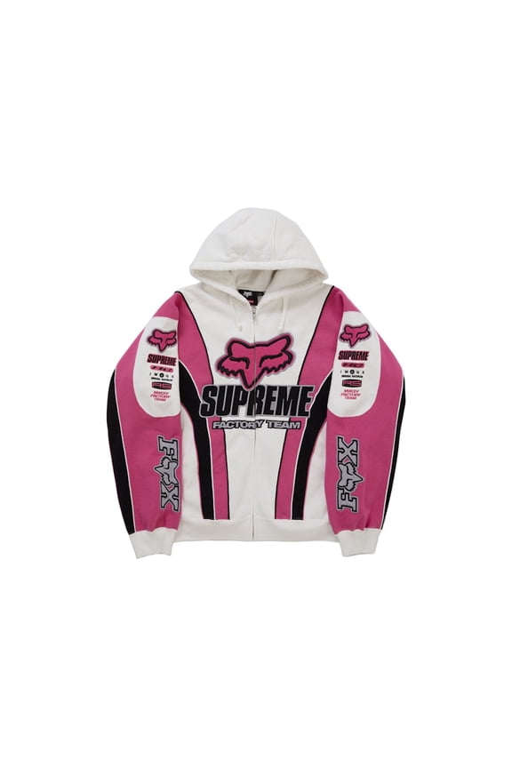 Men's Fox Racing Zip Up Hooded Sweatshirt White, from StockX