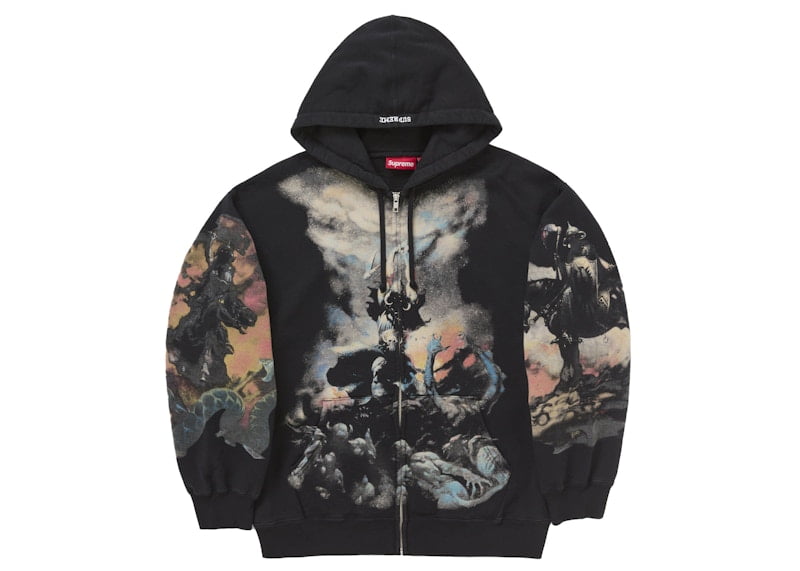 Supreme Men's b.b. Simon Zip Up Hooded Sweatshirt Black
