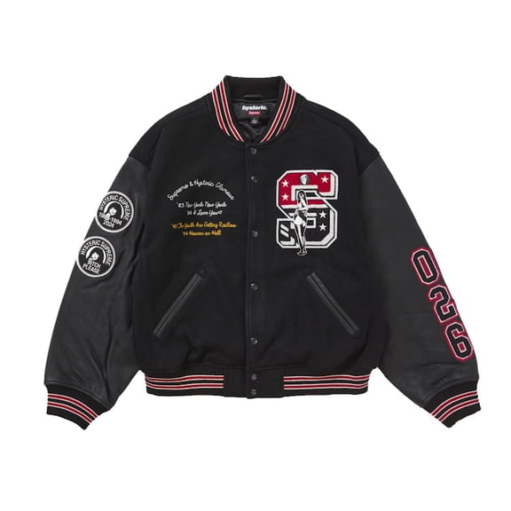 Supreme Men's Hysteric Glamour Varsity Jacket Black, from StockX