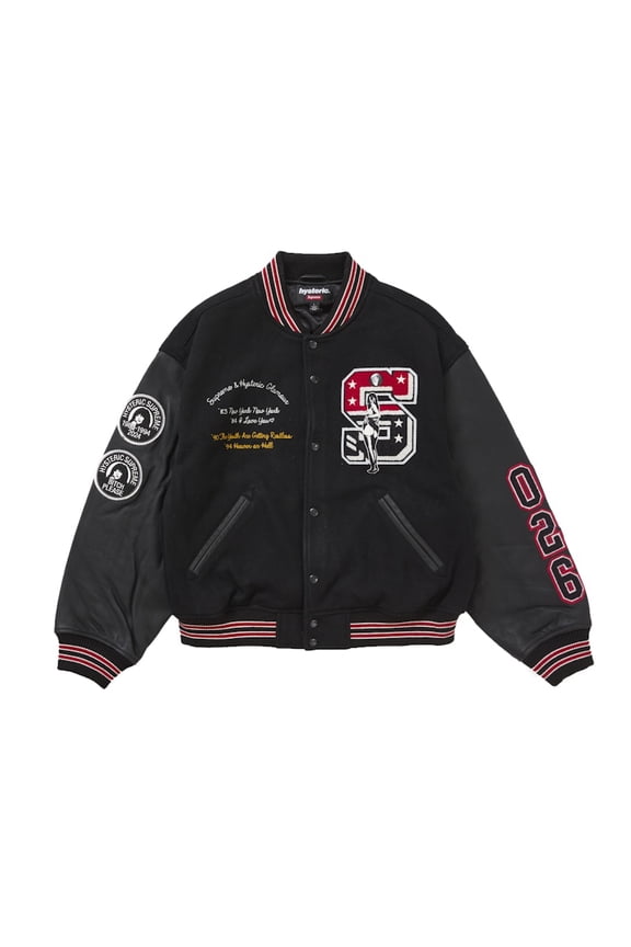 Men's Hysteric Glamour Varsity Jacket Black, from StockX