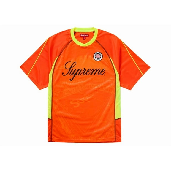 Supreme Men's Jacquard Soccer Jersey Orange, from StockX