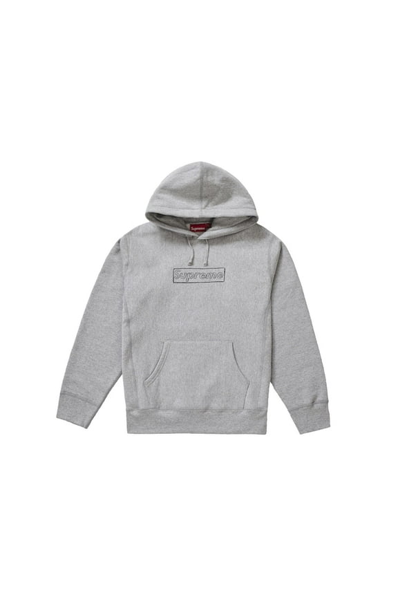 Men's KAWS Chalk Logo Hooded Sweatshirt Heather Grey, from StockX