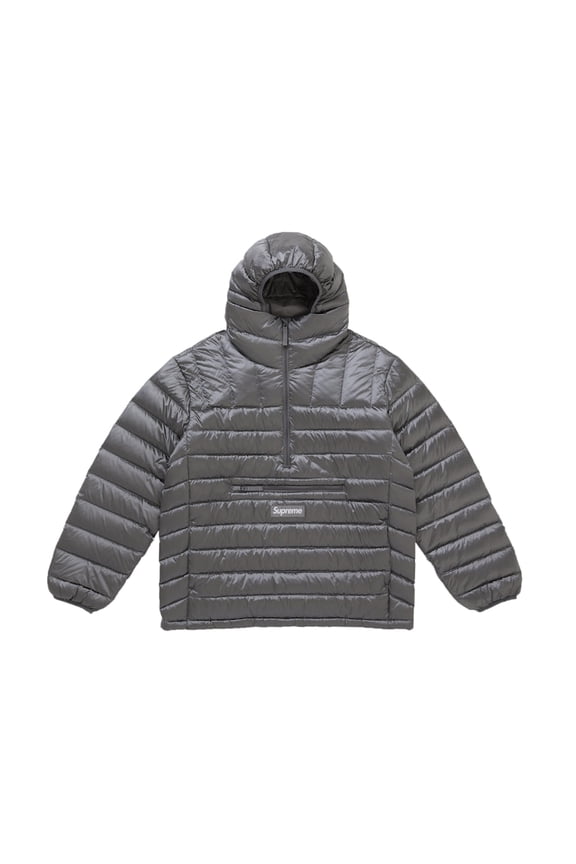 Men's Micro Down Half Zip Hooded Pullover (FW25) Silver, from StockX
