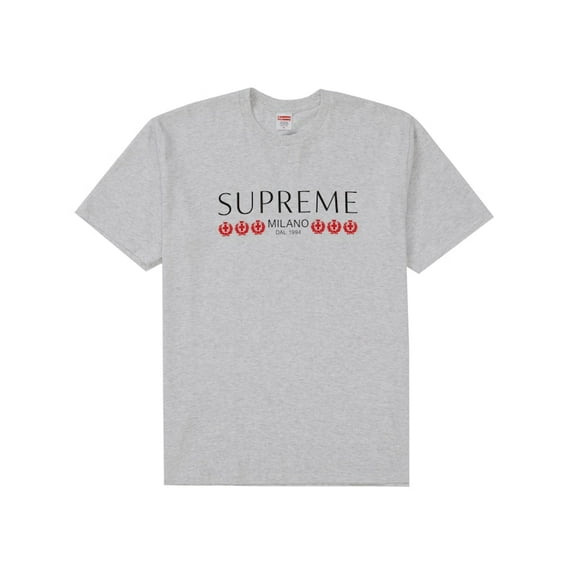 Supreme Men's Milano Tee Ash Grey, from StockX