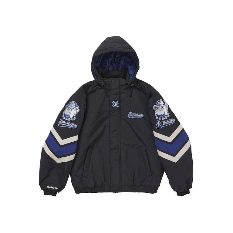 ウェア Mitchell & Ness NCAA Hooded Stadium S Supreme Men's Mitchell & Ness NCAA Hooded Stadium Jacket Black