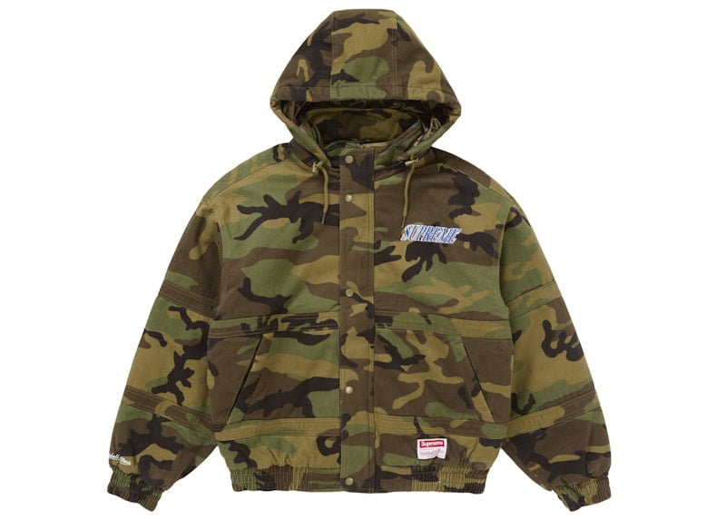Supreme Men's Mitchell & Ness Twill Stadium Jacket Camo, from