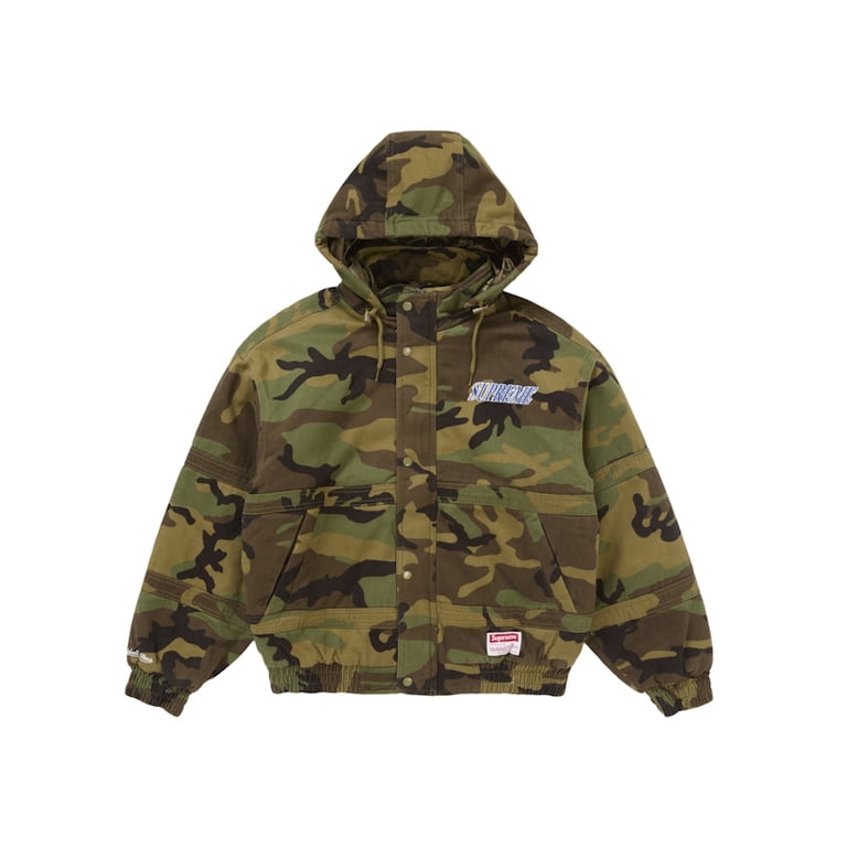 Supreme Men's Mitchell & Ness Twill Stadium Jacket Camo, from