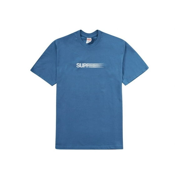 Supreme Men's Motion Logo Tee (SS23) Faded Blue, from StockX