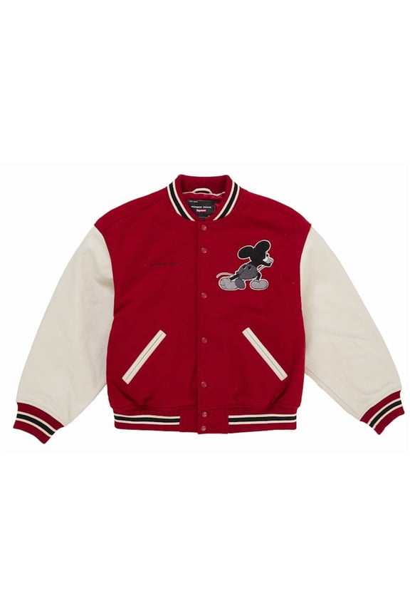Men's Number (N)ine Mickey Varsity Jacket Red, from StockX
