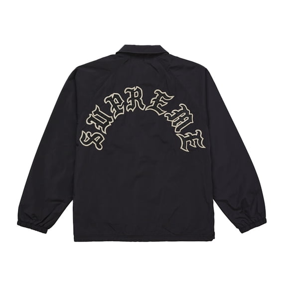 Supreme Men's Old English Arc Coaches Jacket Black, from StockX