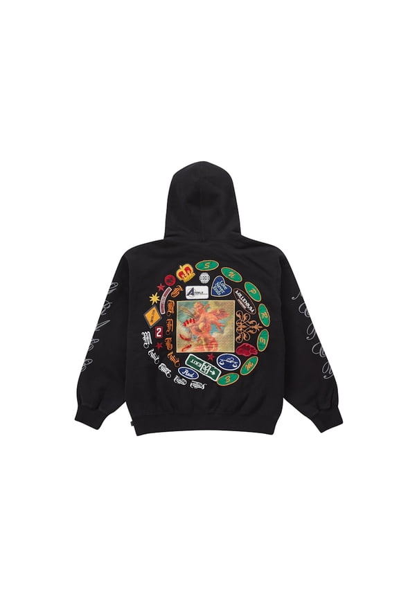 Men's Patches Spiral Hooded Sweatshirt Black, from StockX