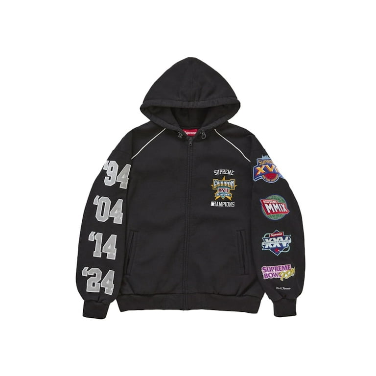 トップス supreme Supreme Collegiate Applique Zip Up Hooded Sweatshirt Fuchsia Men's