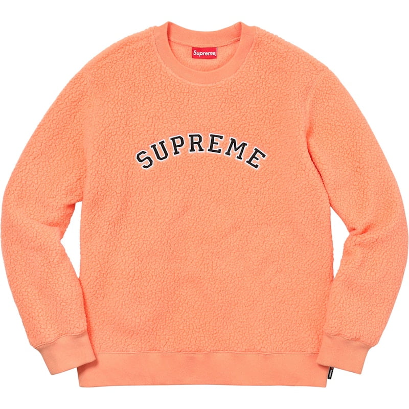 Supreme Polartec Deep pile フリースCrew neck Supreme Polartec Deep Pile Crew Sweatshirt Men's Large
