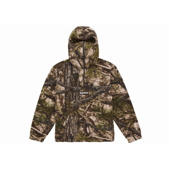 Supreme Men's Polartec Face Mask Half Zip Hooded Sweatshirt Realtree AP Camo, from StockX