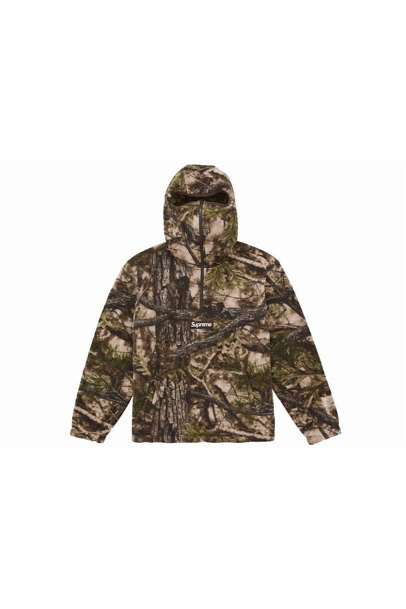 Men's Polartec Face Mask Half Zip Hooded Sweatshirt Realtree AP Camo, from StockX