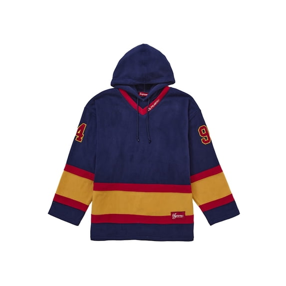Supreme Men's Polartec Hooded Hockey Jersey Navy, from StockX