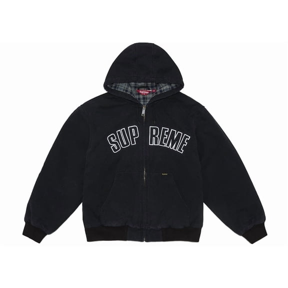 Supreme Men's Reflective Arc Hooded Work Jacket Black, from StockX