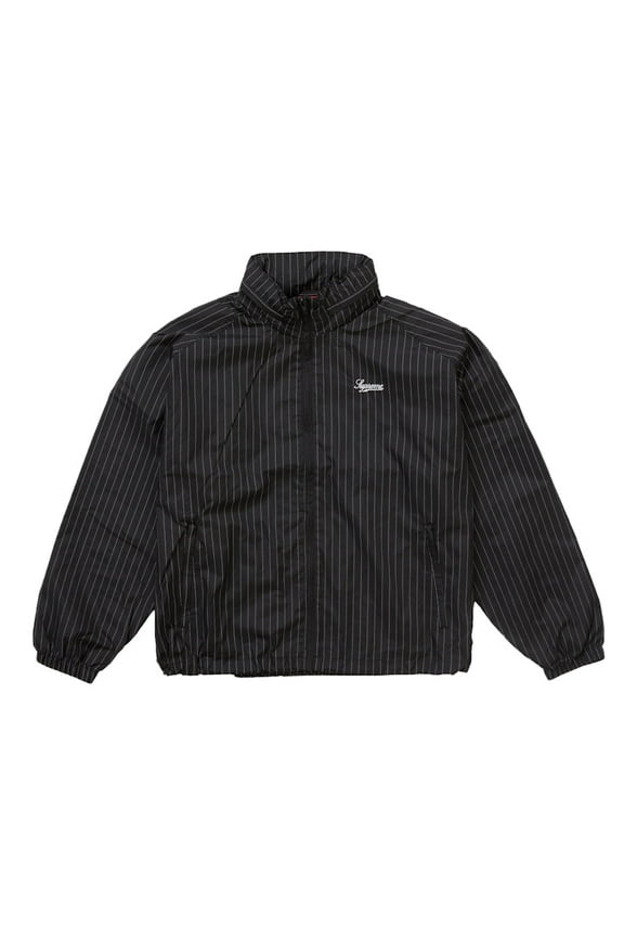Men's Reflective Pinstripe Track Jacket Black, from StockX