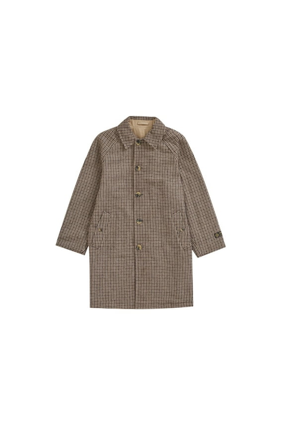 Men's Reversible Houndstooth Overcoat Tan, from StockX