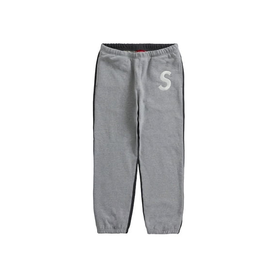 Supreme Men's S Logo Split Sweatpant Heather Grey, from StockX