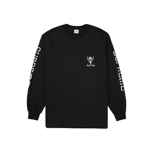 Supreme Men's SOUTH2 WEST8 L/S Pocket Tee Black, from StockX