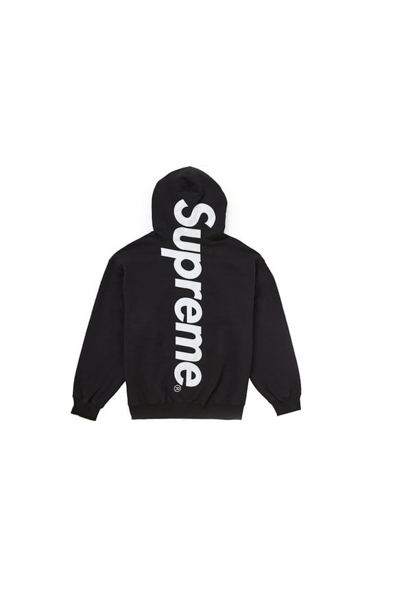 Men's Satin Applique Hooded Sweatshirt FW24 Black, from StockX
