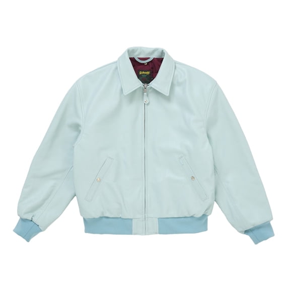 Supreme Men's Schott Shearling Bomber Jacket (SS26) Light Blue, from StockX