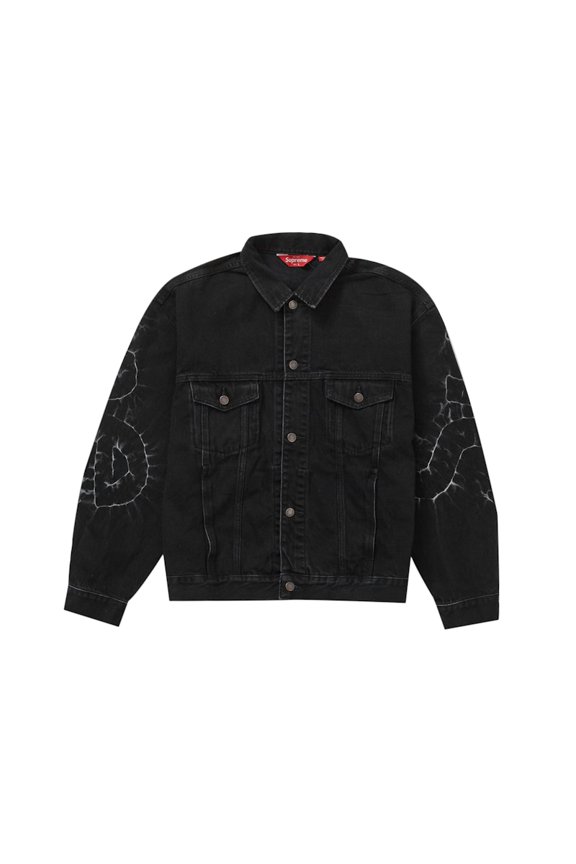 Men's Shibori Denim Trucker Jacket Black, from StockX