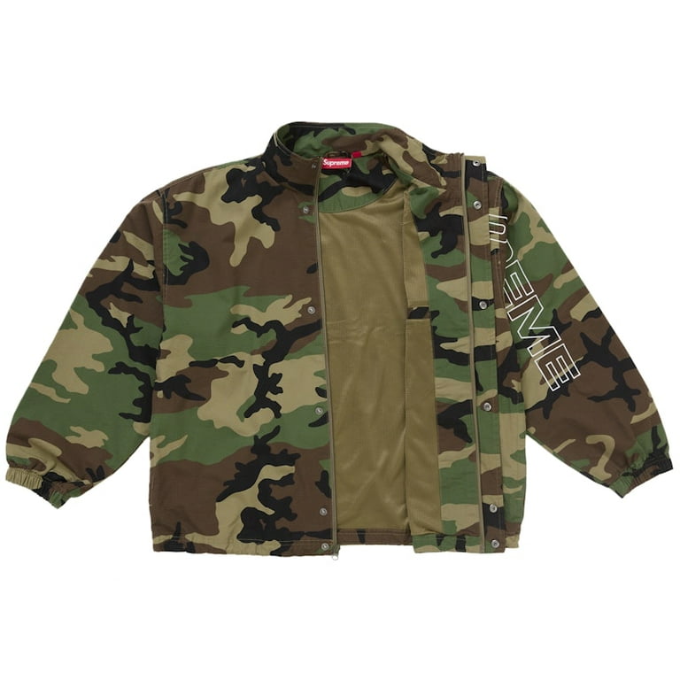 LサイズSpellout Embroidered Ripstop Track Supreme Men's Spellout Embroidered Ripstop Track Jacket Woodland