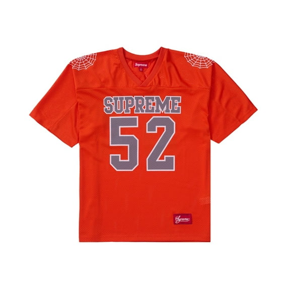 Supreme Men's Spiderweb Football Jersey Orange, from StockX