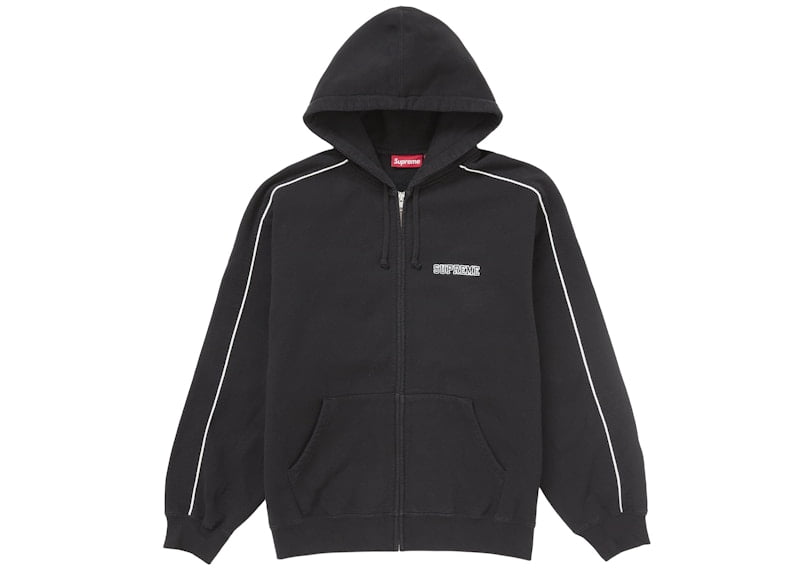 Supreme Men's State Zip Up Hooded Sweatshirt Black, from Supreme Men's State Zip Up Hooded Sweatshirt Black, from