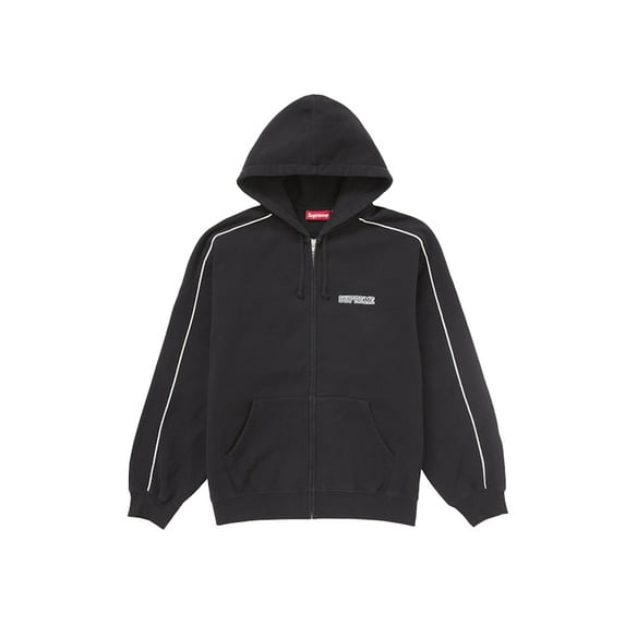 Supreme Men's State Zip Up Hooded Sweatshirt Black, from StockX