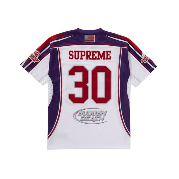 シャツ Supreme Sudden Death Football Jersey Supreme Men's Sudden Death Football Jersey White, from