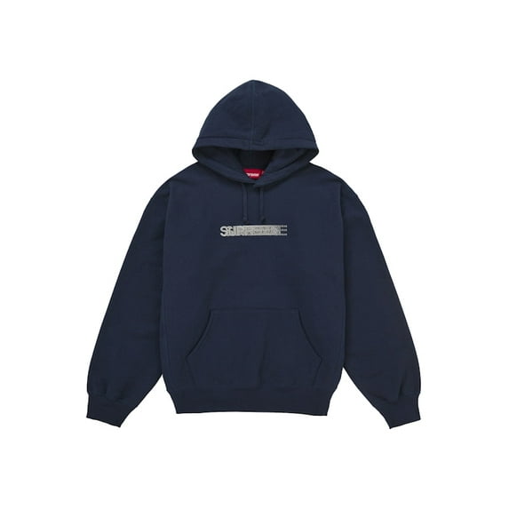Supreme Men's Swarovski Motion Logo Hooded Sweatshirt Navy, from StockX