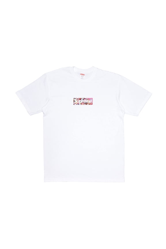 Men's Takashi Murakami COVID-19 Relief Box Logo Tee White, from StockX