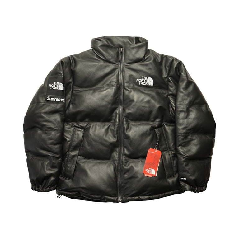 Supreme Men's The North Face Leather Nuptse Jacket Black, from Supreme Men's The North Face Leather Nuptse Jacket Black, from