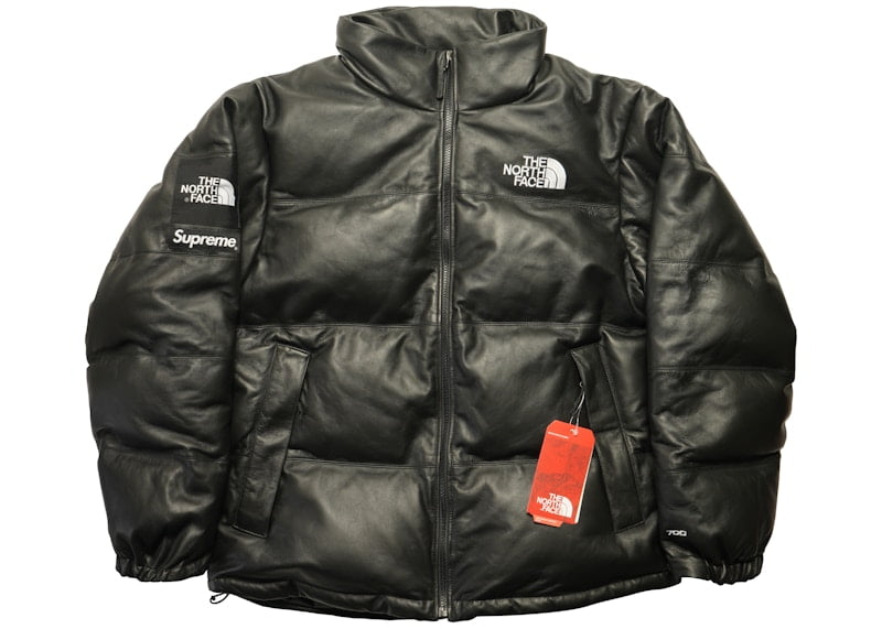 Supreme Men's The North Face Leather Nuptse Jacket Black