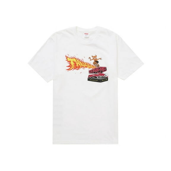 Supreme Men's Thrasher Back Tail Tee White, from StockX