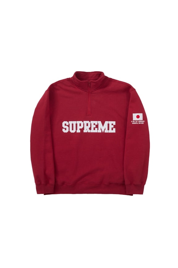Men's Tokyo Shop Flag Half Zip Pullover Dark Red, from StockX